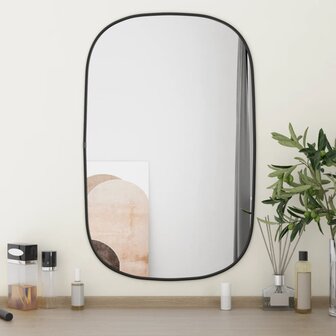 Wandspiegel 70x45 cm zwart 1