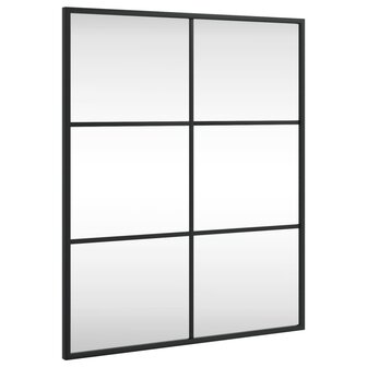 Wandspiegel rechthoekig 50x60 cm ijzer zwart 2