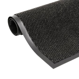 Droogloopmat rechthoekig getuft 80x120 cm zwart 1
