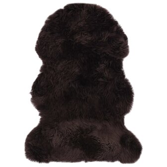 Vloerkleed 60x90 cm schapenvacht bruin 1