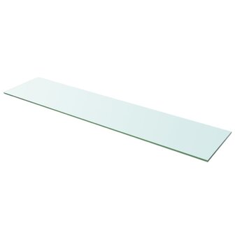 Wandschap transparant 110x25 cm glas 1