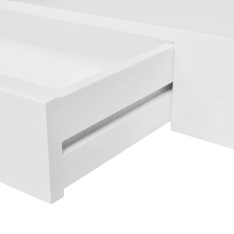 Wandplanken zwevend met lades 2 st 80 cm wit 5