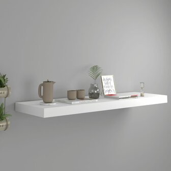 Wandschap zwevend 80x23,5x3,8 cm MDF wit 1