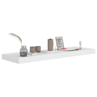 Wandschap zwevend 80x23,5x3,8 cm MDF wit 3