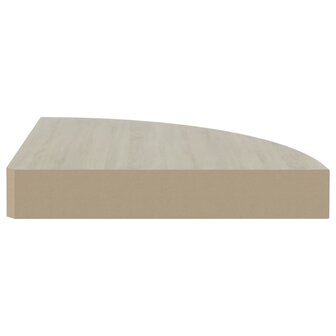 Hoekwandschap 25x25x3,8 cm MDF eikenkleurig en wit 5