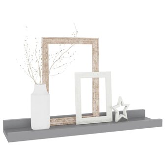 Wandschappen 4 st 40x9x3 cm grijs 3
