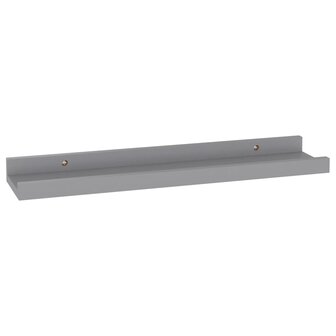 Wandschappen 4 st 40x9x3 cm grijs 4