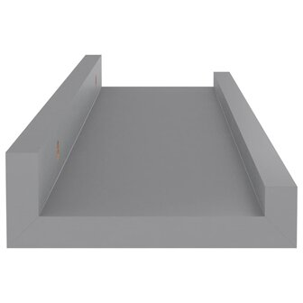 Wandschappen 4 st 40x9x3 cm grijs 7