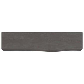 Wandschap 40x10x6 cm behandeld massief eikenhout donkerbruin 4