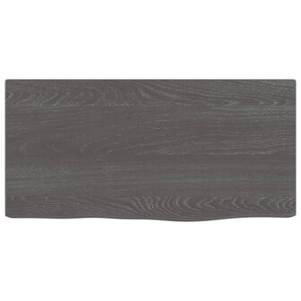 Wandschap 40x20x6 cm behandeld massief eikenhout donkerbruin 4