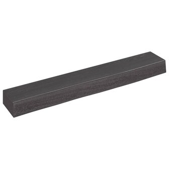 Wandschap 60x10x6 cm behandeld massief eikenhout donkerbruin 2