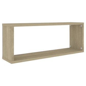 Wandschappen kubus 4 st 60x15x23 cm bewerkt hout sonoma eiken 4