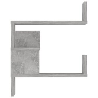 Hoekwandschap 40x40x50 cm bewerkt hout betongrijs 6