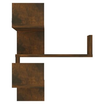 Hoekwandschap 40x40x50 cm bewerkt hout gerookt eikenkleurig 3