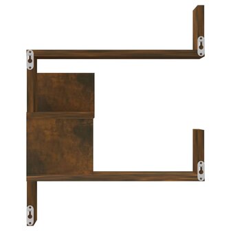 Hoekwandschap 40x40x50 cm bewerkt hout gerookt eikenkleurig 4