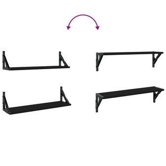 Wandschappen 2 st 60x15x15,5 cm zwart 8