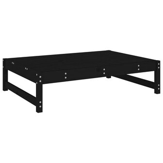 Tuinvoetenbank 120x80 cm massief grenenhout zwart 2