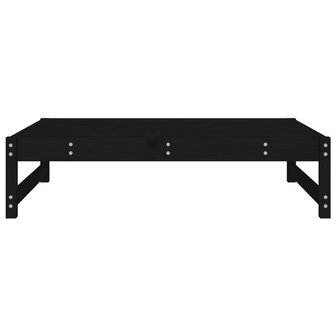 Tuinvoetenbank 120x80 cm massief grenenhout zwart 4