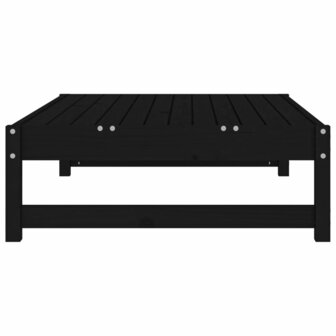 Tuinvoetenbank 120x80 cm massief grenenhout zwart 5