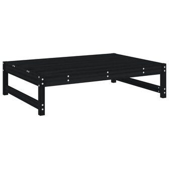 Tuinvoetenbank 120x80 cm massief grenenhout zwart 6