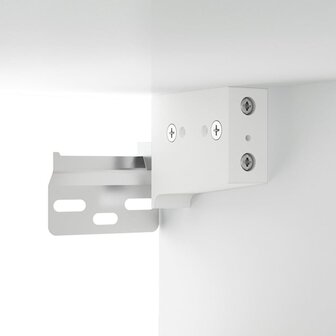 2-delige Badkamerkastenset bewerkt hout wit 5