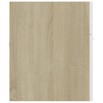 2-delige Badkamermeubelset bewerkt hout wit en sonoma eiken 10