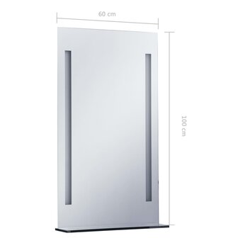 Badkamerspiegel LED met schap 60x100 cm 8