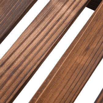Plantenstandaard met wielen 110x25x78 cm massief vurenhout 7
