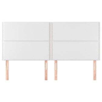 Hoofdborden 4 st 100x5x78/88 cm kunstleer wit 3