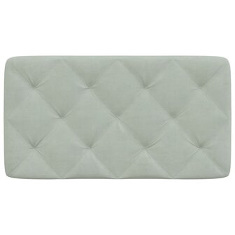 Hoofdbordkussen 90 cm velvet lichtgrijs 5