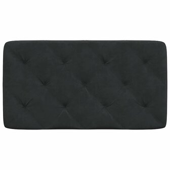 Hoofdbordkussen 90 cm fluweel zwart 5