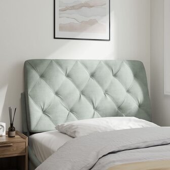 Hoofdbordkussen 100 cm velvet lichtgrijs 4