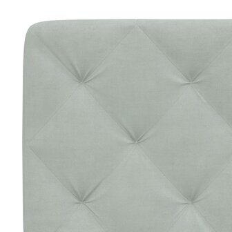 Hoofdbordkussen 100 cm velvet lichtgrijs 8