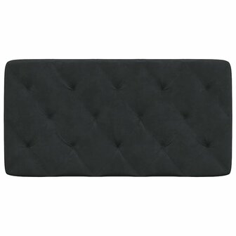 Hoofdbordkussen 100 cm fluweel zwart 5