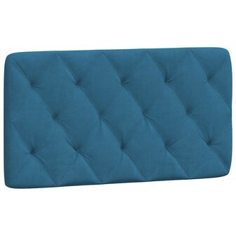 Hoofdbordkussen 100 cm fluweel blauw 2