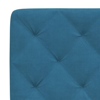 Hoofdbordkussen 100 cm fluweel blauw 8