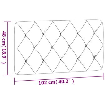 Hoofdbordkussen 100 cm fluweel blauw 10