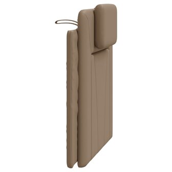 Hoofdbordkussen 90 cm kunstleer cappuccinokleurig 6
