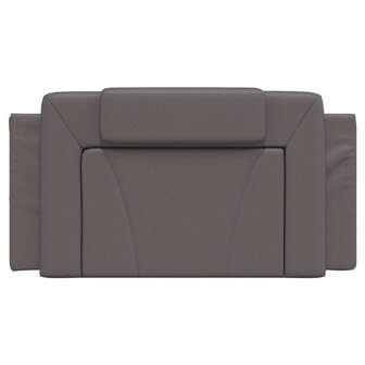 Hoofdbordkussen 100 cm kunstleer grijs 5
