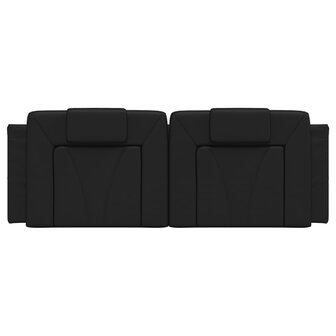 Hoofdbordkussen 120 cm kunstleer zwart 5