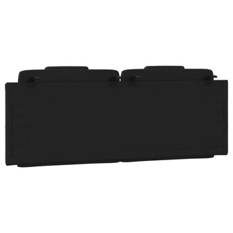 Hoofdbordkussen 120 cm kunstleer zwart 7