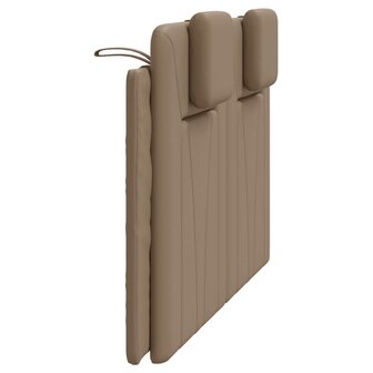Hoofdbordkussen 120 cm kunstleer cappuccinokleurig 6