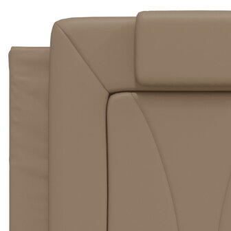 Hoofdbordkussen 120 cm kunstleer cappuccinokleurig 8