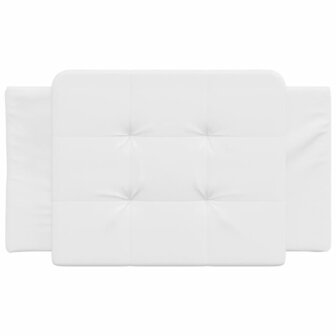 Hoofdbordkussen 80 cm kunstleer wit 4