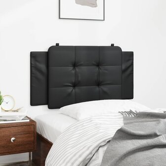 Hoofdbordkussen 100 cm kunstleer zwart 3