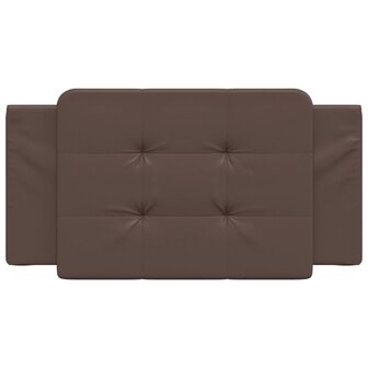 Hoofdbordkussen 100 cm kunstleer bruin 4