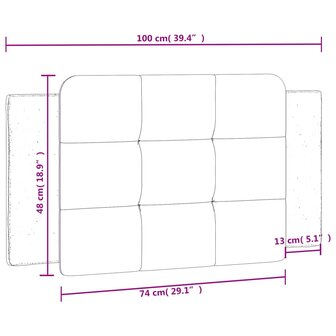 Hoofdbordkussen 100 cm kunstleer bruin 9
