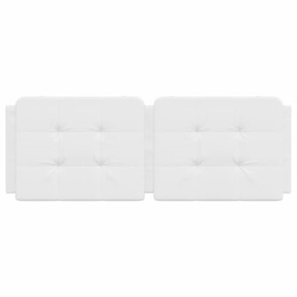 Hoofdbordkussen 120 cm kunstleer wit 4