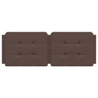 Hoofdbordkussen 120 cm kunstleer bruin 4
