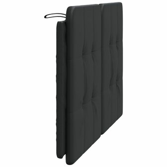 Hoofdbordkussen 140 cm kunstleer zwart 5